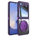 Per Samsung Galaxy Z Flip6 360 Holder MagSafe Custodia per telefono in TPU acrilico ibrido (viola)