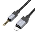 Cavo di conversione audio digitale intelligente hoco UPA32A da 8 pin a 3,5 mm maschio, lunghezza: 1 m (nero)