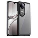 Custodia per telefono in TPU ibrida acrilica serie Colorful per vivo V50 (nera)