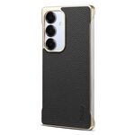 Per Samsung Galaxy S25 5G Denior A20 Custodia per telefono MagSafe senza cornice in vera pelle Litchi Texture (nero)