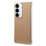 Per Samsung Galaxy S25 5G Denior A20 Custodia per telefono MagSafe senza cornice in vera pelle Litchi Texture (cachi)