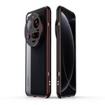 Per Xiaomi 15 Ultra Aurora Series Lens Protector + Custodia per telefono con cornice in metallo (nero rosso)