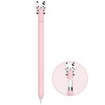Per Apple Pencil 1 LC129-1 Custodia protettiva in silicone anti-rotolamento per penna stilo (mucca rosa)