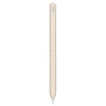 Per Apple Pencil 2 / Pro LC182 Custodia protettiva anti-rotolamento in silicone per penna stilo (beige)