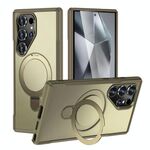 Per Samsung Galaxy S24 Ultra 5G Custodia per telefono con supporto magnetico MagSafe Skin Feel (cachi)