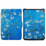 Per Pocketbook B606 628 633 632 627 616 Custodia per tablet intelligente in pelle TPU con verniciatura (Plum Blossom)