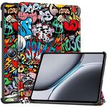 Per OnePlus Pad 2 Custodia per tablet in pelle intelligente con supporto a 3 pieghe dipinto Custer (graffiti)