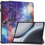 Per OnePlus Pad 2 Custodia per tablet in pelle intelligente con supporto a 3 pieghe Custer Painted (Nebula Starry)
