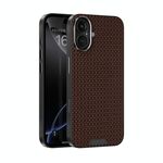 Per iPhone 16 Plus ABEL Ruyi Pattern 6D Micro Relief MagSafe Custodia in pelle per telefono (marrone)