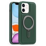 Per iPhone 11 Silver Shield MagSafe Holder Custodia antiurto per telefono (verde)