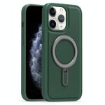 Per iPhone 11 Pro Max Silver Shield MagSafe Holder Custodia antiurto per telefono (verde)