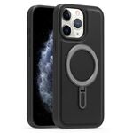 Per iPhone 11 Pro Max Silver Shield MagSafe Holder Custodia antiurto per telefono (nero)