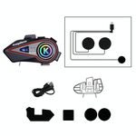 Auricolari Bluetooth per casco Kuqibao K23S 1000m Interfono Bluetooth per moto per 2 persone con auricolare impermeabile leggero (grano tenero)