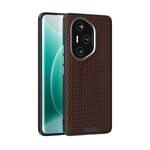 Per Honor 300 Pro Custodia in pelle con microrilievo 6D (marrone)