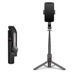 Lenovo Thinkplus Premium Lega di alluminio Bluetooth Selfie Stick, 1,1 m (nero)