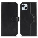 Per iPhone 15 Plus / 14 Plus Custodia per telefono MagSafe in vera pelle (nero)