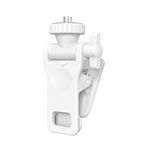 Clip per telefono cellulare universale con luce di riempimento da 1/4 di vite, clip esterna per videoconferenza GoPro, laptop e PC (piatto grande, bianco)