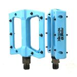 RACEWORK RK091 1 paio di pedali in fibra di nylon per mountain bike, pedali antiscivolo per ciclismo (blu)