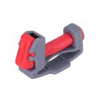 Per Dyson V6 / V7 / V8 / V10 / V11 / V12 / V15 aspirapolvere interruttore moschettone supporto (modello B corpo grigio chiave rossa)