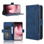 Custodia in pelle per OPPO Reno13 Pro 5G con texture in vitello e slot per schede (blu)