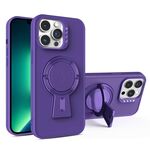 Per iPhone 13 Pro Max Supporto a Y MagSafe Custodia antiurto robusta per telefono (viola scuro)