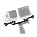 Doppia staffa con adattatore per montaggio a vite per GoPro Hero11 Black / HERO10 Black /9 Black /8 Black /7/6/5/5 Session /4 Session /4/3+ /3/2/1, DJI Osmo Action e altre Action Camera