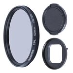 RUIGPRO PER GOPRO HERO10 BLACK / HERO9 PROFESSIONALE NERO 52mm Filtro dell'obiettivo CPL con anello dell'adattatore del filtro e cappuccio dell'obiettivo