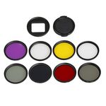 Per GoPro HERO5 Sport Action Camera Filtro obiettivo 52mm professionale (CPL + UV + ND8 + ND2 + Star 8 + Rosso + Giallo + FLD / Viola) e custodia impermeabile Anello adattatore