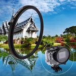 58mm 3 in 1 cerchio rotondo filtro per lenti UV con cappuccio per Gopro Hero7 Black / 6/5