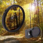 52mm 3 in 1 cerchio rotondo filtro per lenti cpl con cappuccio per Gopro Hero7 Black / 6/5