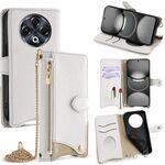 Per Tecno Spark 30 4G Crossbody Chain Fishtail Litchi Custodia in pelle per telefono (bianco)