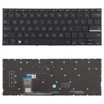Tastiera per laptop retroilluminata versione USA per Asus VivoBook 14 Pro X1402 M1402 D1402 F1402 X1403Z X1402Z (nero)