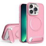 Per iPhone 13 Pro Max Vertical Lines Invisible Flat Holder MagSafe Custodia per telefono (rosa)