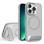 Per iPhone 13 Pro Max Vertical Lines Invisible Flat Holder MagSafe Custodia per telefono (grigio)