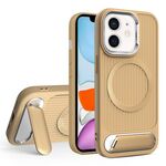 Per iPhone 11 Vertical Lines Invisible Flat Holder MagSafe Custodia per telefono (oro)