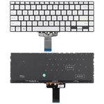 Tastiera per laptop retroilluminata versione USA per Asus VivoBook S14 X421 X421DA X421UA X421EP X421EQ X421JQ X421FP X421FF X421FL (argento)