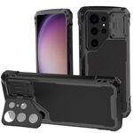 Per Samsung Galaxy S24 Ultra 5G MagSafe antiurto Life Custodia impermeabile antipolvere in metallo per telefono (nero)