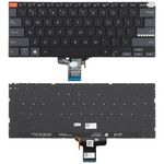 Tastiera retroilluminata per laptop versione USA per Asus Vivobook Pro 14X M7400 M4700 M4700QC M4700PC M7600 M3400 M3401 M3401Q X7400 X3400 X3400P K3400P (nero)