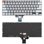 Tastiera retroilluminata per laptop versione USA per Asus Vivobook Pro 14X M7400 M4700 M4700QC M4700PC M7600 M3400 M3401 M3401Q X7400 X3400 X3400P K3400P (grigio)