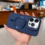 Per iPhone 13 Pro Max Lens Frame Holder Blade MagSafe Custodia per telefono (blu scuro)