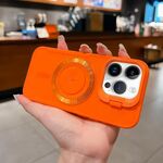 Per iPhone 13 Pro Max Lens Frame Holder Blade MagSafe Custodia per telefono (arancione)