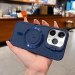 Per iPhone 11 Pro Max Lens Frame Holder Blade MagSafe Custodia per telefono (blu scuro)