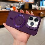 Per iPhone 11 Pro Max Lens Frame Holder Blade MagSafe Custodia per telefono (viola scuro)