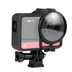 PULUZ Custodia con cornice in plastica con protezione per obiettivo per Insta360 One RS 360 Edition (nero)