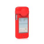 Per Insta360 X3 PULUZ Custodia protettiva in silicone con copriobiettivo (rosso)
