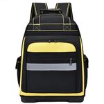 Borsa a tracolla multifunzionale in tessuto Oxford per attrezzi, borsa da elettricista (nera)