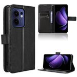 Per OPPO Reno13 F 4G / 5G Custodia in pelle con texture a diamante (nero)