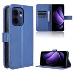 Custodia in pelle con texture a diamante per OPPO Reno13 F 4G / 5G (blu)