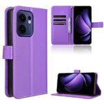 Per OPPO Reno13 F 4G / 5G Custodia in pelle con texture a diamante (viola)