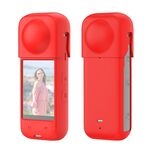 Per Insta360 X4 PULUZ Custodia protettiva in silicone antipolvere per tutto il corpo (rossa)